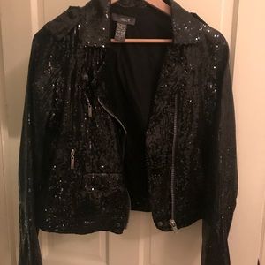 Black sequined jacket
